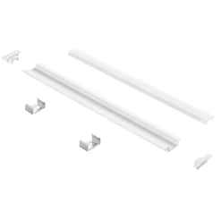 Strisce Led-Ideal Lux Profilo 2mt da incasso in alluminio bianco con cover inclusa