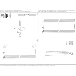 Strisce Led-Ideal Lux Profilo 2mt da incasso in alluminio bianco con cover inclusa