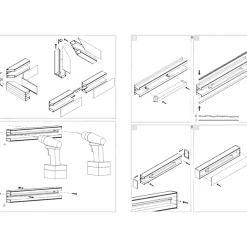 Strisce Led-Gea Luce Profilo 3mt nero biemissione tirana per n3 strip led max 10mm