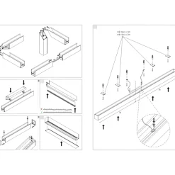 Strisce Led-Gea Luce Profilo 3mt nero brasilia plafone per max 3 strip led 10mm