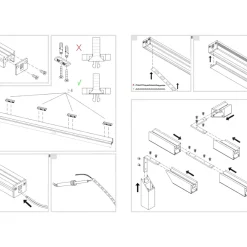 Strisce Led-Gea Luce Profilo 2mt nero riga g per strip led max 10mm