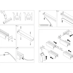 Strisce Led-Gea Luce Profilo 2mt plafone nero bucarest p per strip max 10mm