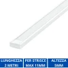 Strisce Led-Ideal Lux Profilo piatto 2mt bianco per strip led max 11mm