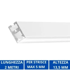 Strisce Led-Gea Luce Profilo plafone bianco 2mt bled p per strip max 5mm
