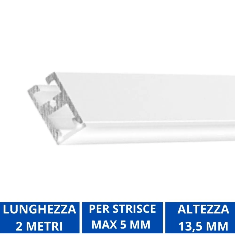 Strisce Led-Gea Luce Profilo plafone bianco 2mt bled p per strip max 5mm