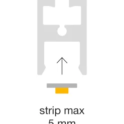 Strisce Led-Gea Luce Profilo plafone bianco 2mt bled p per strip max 5mm