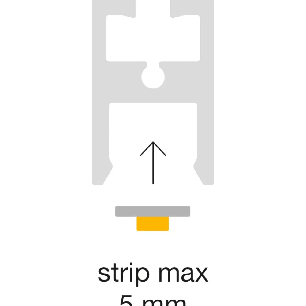 Strisce Led-Gea Luce Profilo plafone bianco 2mt bled p per strip max 5mm