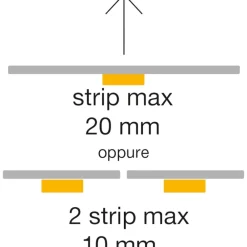 Strisce Led-Gea Luce Profilo plafone bianco 2mt per strip led max 20mm