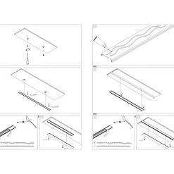 Strisce Led-Gea Luce Profilo plafone bianco 2mt per strip led max 20mm