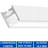 Strisce Led-Gea Luce Profilo plafone 2mt bianco bled g per strisce led max 10mm