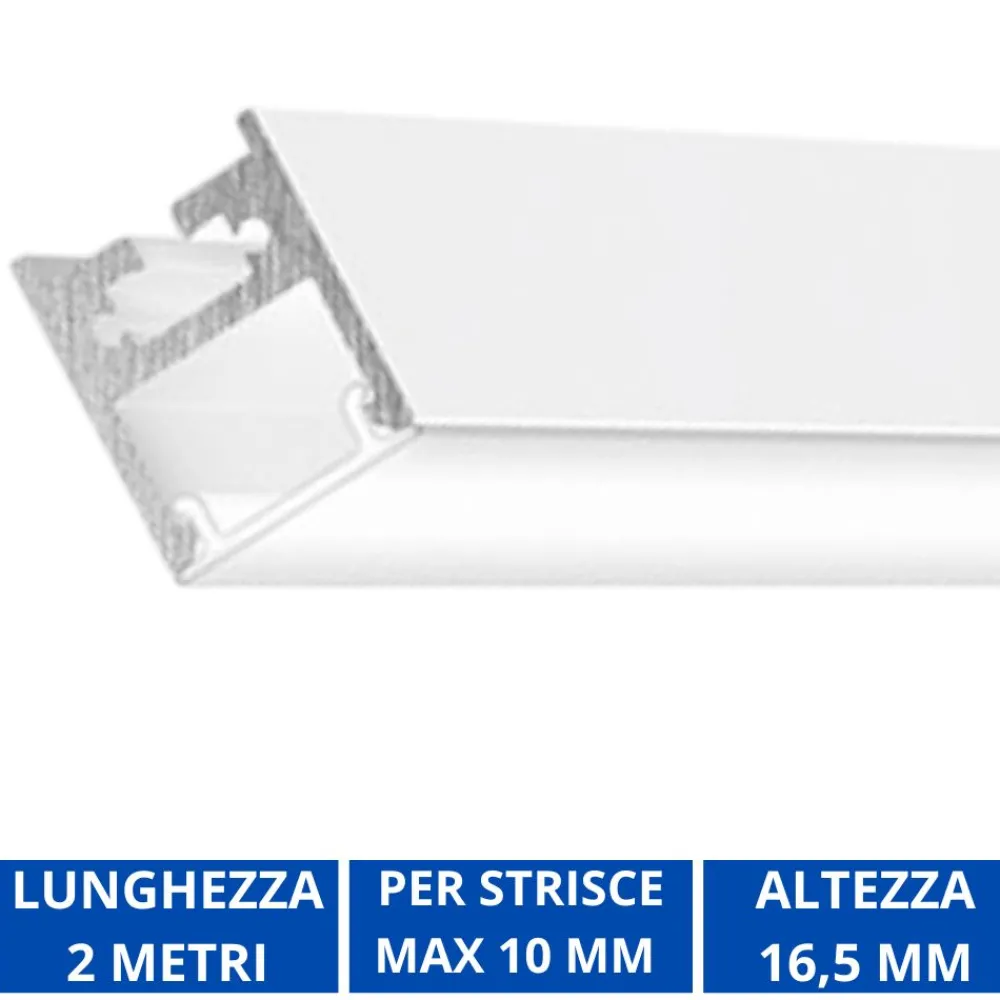 Strisce Led-Gea Luce Profilo plafone 2mt bianco bled g per strisce led max 10mm