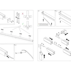 Strisce Led-Gea Luce Profilo plafone 2mt bianco bled g per strisce led max 10mm