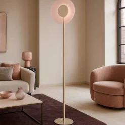 Lampade Da Terra-Ondaluce Pt andy lampada da terra led vetro rosa moderna