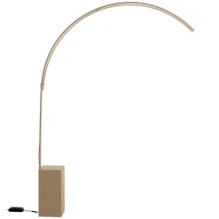 Lampade Da Terra-Ondaluce Pt biblio piantana ad arco design led 3000k oro dimmerabile