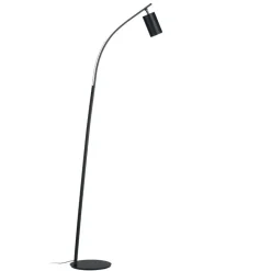 Lampade Da Terra-Ondaluce Pt murga piantana nera doppia illuminazione led 3000k