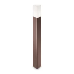 Lampioni Da Giardino-Ideal Lux Pulsar pt1 paletto per esterno giardino ip44 marrone corten