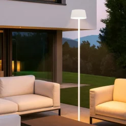 Lampade Da Esterno Giardino-Ideal Lux Pure pt piantana da esterno led bianca