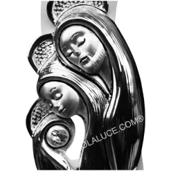 Capezzali-Selezionato da Mazzolaluce Quadretto camera da letto sacra famiglia 16x6 avorio argento