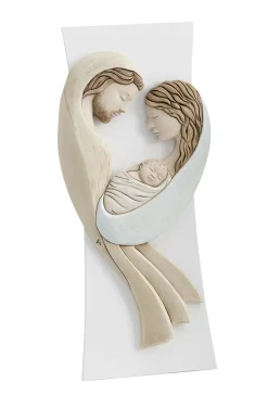 Capezzali-Selezionato da Mazzolaluce Quadretto sacra famiglia moderno supporto da appoggio