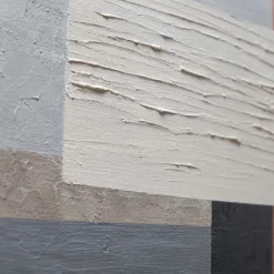 Quadri Moderni-Selezionato da Mazzolaluce Quadro astratto geometrico 60x120 cm pittura in rilievo cornice