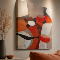 Quadri Moderni-Selezionato da Mazzolaluce Quadro astratto moderno danza di forme 80x80 cm dipinto su tela a rilievo