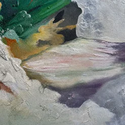 Quadri Moderni-Selezionato da Mazzolaluce Quadro astratto moderno dipinto multicolore su tela materico a rilievo 80x120