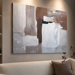 Quadri Moderni-Selezionato da Mazzolaluce Quadro astratto moderno materico 100x150 cm dipinto materico a rilievo