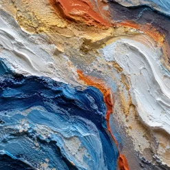 Quadri Moderni-Selezionato da Mazzolaluce Quadro astratto moderno onde di colore 100x150 cm dipinto materico a rilievo per soggiorno