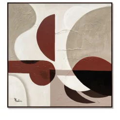 Quadri Moderni-Selezionato da Mazzolaluce Quadro astratto moderno tela materica con cornice 100x100