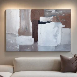 Quadri Moderni-Selezionato da Mazzolaluce Quadro astratto moderno 80x120 cm dipinto materico a rilievo