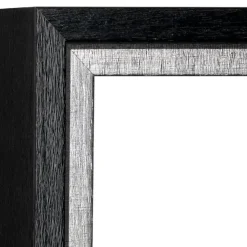 Quadri Moderni-Selezionato da Mazzolaluce Quadro astratto moderno 65x150 cm materico cornice legno nero e argento