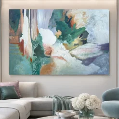 Quadri Moderni-Selezionato da Mazzolaluce Quadro astratto moderno 100x150 cm tela dipinta materica a rilievo multicolore