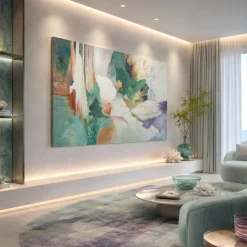 Quadri Moderni-Selezionato da Mazzolaluce Quadro astratto moderno 100x150 cm tela dipinta materica a rilievo multicolore