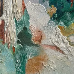 Quadri Moderni-Selezionato da Mazzolaluce Quadro astratto moderno 100x150 cm tela dipinta materica a rilievo multicolore