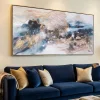 Quadri Moderni-Selezionato da Mazzolaluce Quadro astratto moderno 150x70 infinito cornice oro per soggiorno