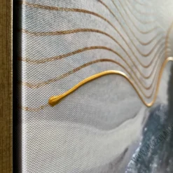 Quadri Moderni-Selezionato da Mazzolaluce Quadro astratto moderno 150x70 infinito cornice oro per soggiorno