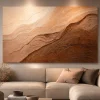 Quadri Moderni-Selezionato da Mazzolaluce Quadro astratto trame di sabbia 80x120 cm dipinto rilievo materico