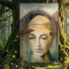 Quadri Moderni-Selezionato da Mazzolaluce Quadro astratto 50x70 anima femminile particolari dorati