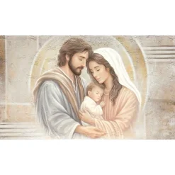 Capezzali-Selezionato da Mazzolaluce Quadro capezzale sacra famiglia custodi del mistero 120x70