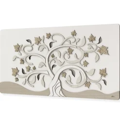 Quadri Moderni-Selezionato da Mazzolaluce Quadro di legno albero della vita 119x59 moderno bianco rovere