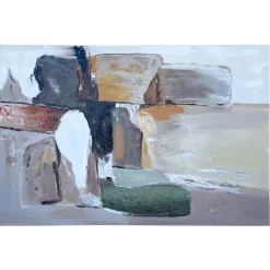 Quadri Moderni-Selezionato da Mazzolaluce Quadro dipinto materico 100x150 cm orizzonte astratto per soggiorno