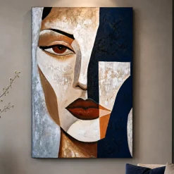 Quadri Moderni-Selezionato da Mazzolaluce Quadro fascino silenzioso 100x150 cm dipinto moderno materico verticale per salone
