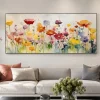 Quadri Moderni-Selezionato da Mazzolaluce Quadro fiori di campo moderno 150x70 tela dipinta cornice in legno