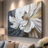 Quadri Moderni-Selezionato da Mazzolaluce Quadro fioritura preziosa 100x150 cm dipinto artigianale materico a rilievo