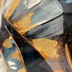 Quadri Moderni-Selezionato da Mazzolaluce Quadro foglie di palma cornice oro 150x75cm decoro resina lucido