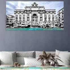 Quadri Moderni-Selezionato da Mazzolaluce Quadro fontana di trevi 140x70 stampa su tela fp