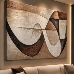 Quadri Moderni-Selezionato da Mazzolaluce Quadro materia e forma 100x150 dipinto artigianale moderno per soggiorno