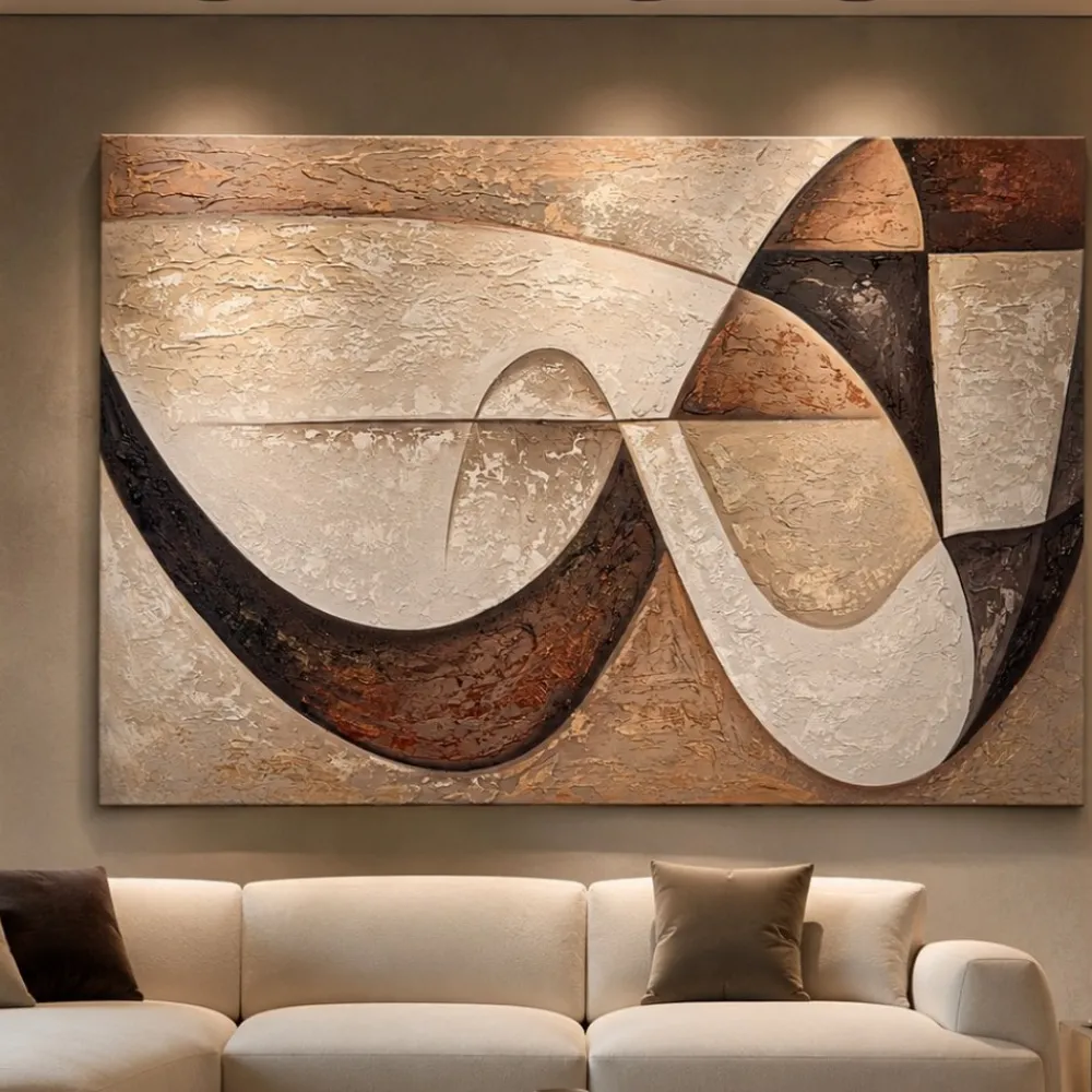 Quadri Moderni-Selezionato da Mazzolaluce Quadro materia e forma 100x150 dipinto artigianale moderno per soggiorno