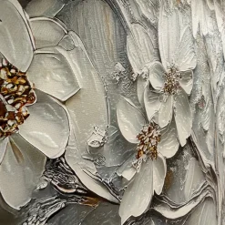 Quadri Moderni-Selezionato da Mazzolaluce Quadro moderno albero in fiore 77x143 cm stampa su tela con decoro a rilievo