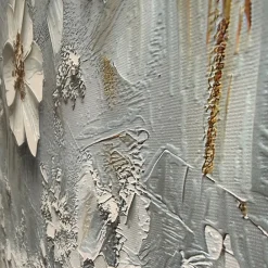 Quadri Moderni-Selezionato da Mazzolaluce Quadro moderno albero in fiore 77x143 cm stampa su tela con decoro a rilievo